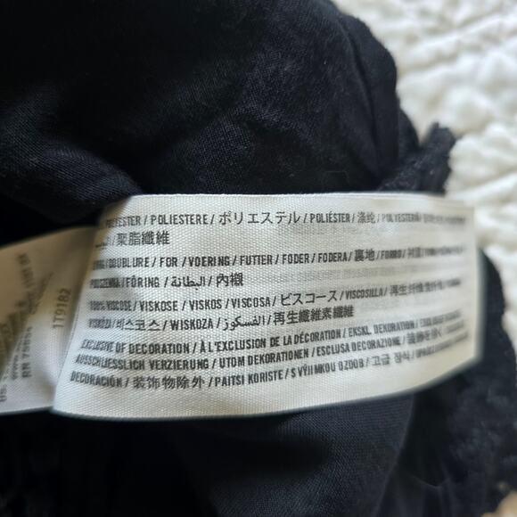 Abercrombie & Fitch Black Lace Halter Cropped Top Size S Boho - Picture 4 of 6